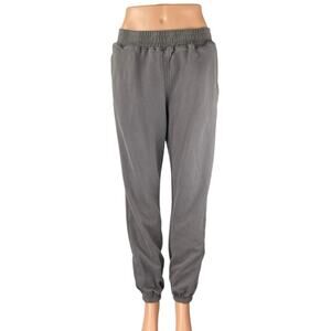 DFYNE Women's Gray High Rise Pull On Tapered Athletic Jogger Sweat Pants Size S